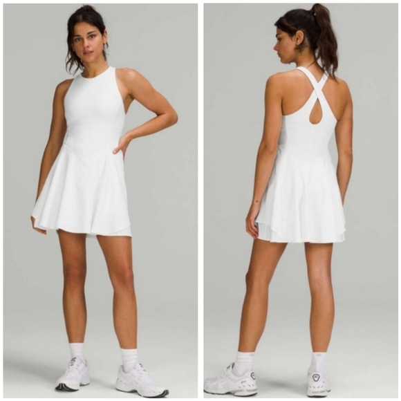 lululemon athletica Dresses & Skirts - Lululemon Court Crush Dress Ivory Athletic Tennis Golf Sporty Size 4